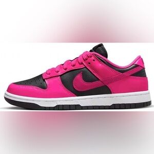 Nike Dunk Fuchsia and Black Sneakers